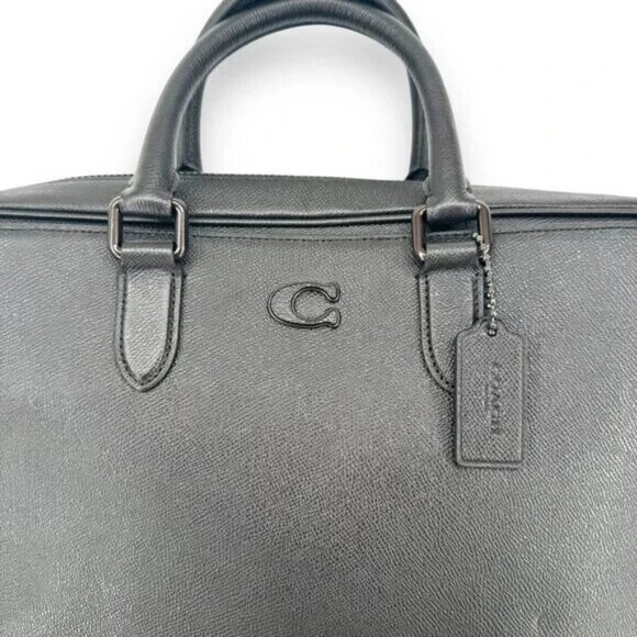 Coach Gotham Slim Briefcase in Cross Grain Pebble Leather Crossbody Strap NWT 2 - Picture 7 of 12